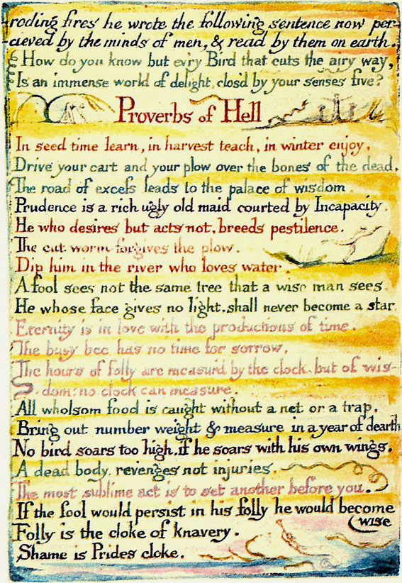 Blake: Proverbs of Hell