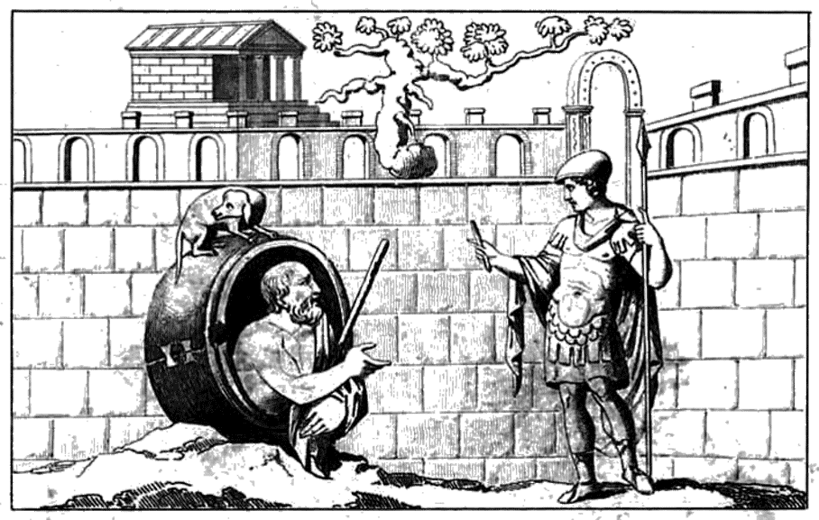 Diogenes von Sinope und Alexander