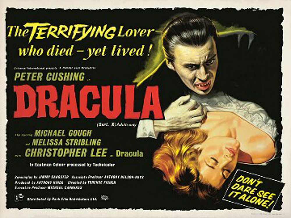 Christopher Lee in Dracula, 1958