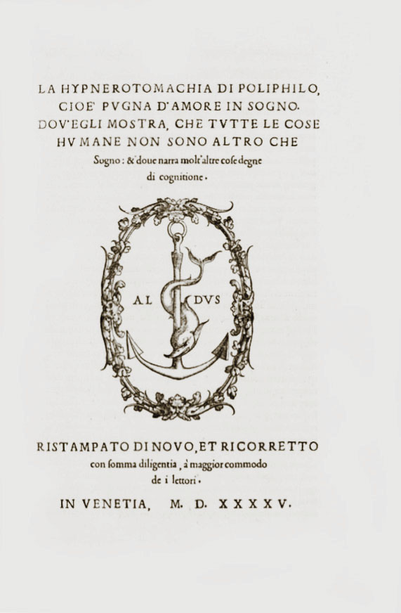 Colonna: Hypnerotomachia 1545