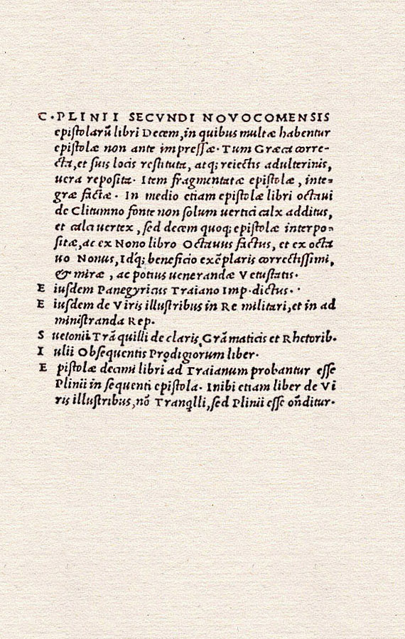 Gaius Plinius Caecilius Secundus: Epistolarum libri decem, 1508