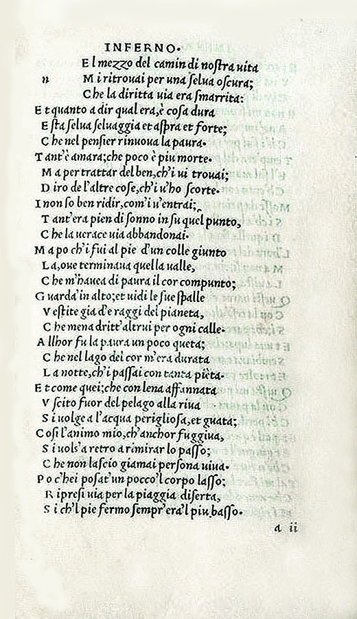 Dante Alighieri: Le terze rime. Venedig: Aldus Manutius, 1502