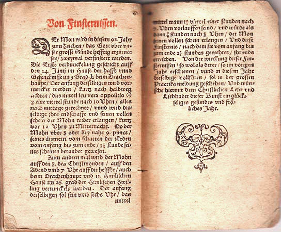 Caspar Bucha: Schreib Calender, 1592