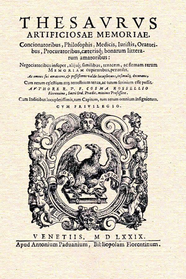 Cosma Rosselli, i.e. Cosmas Rossellius: Thesaurus artificiosae memoriae